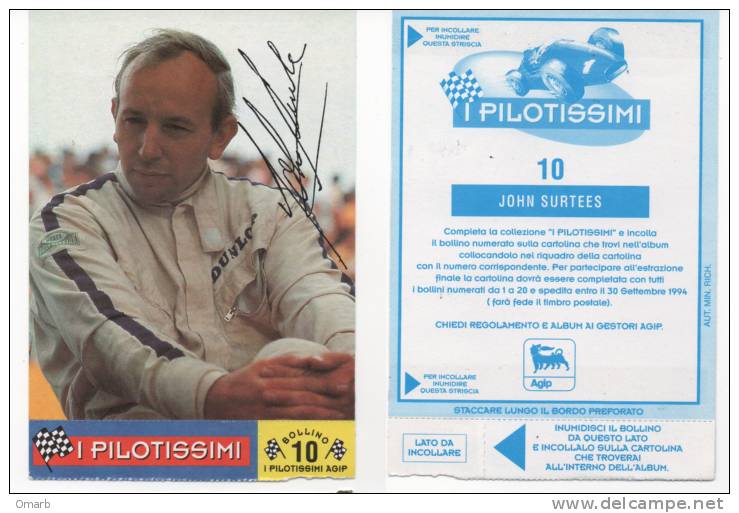 Ade012 Pilota Pilot Pilote Auto F1 | Riproduzione Cartolina Autografo, Card Autograph, Carte Autographe | John Surtees - Autosport - F1