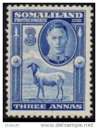 Somaliland Protectorate - 1942 KGVI 3a MH* - Somaliland (Protectorate ...-1959)