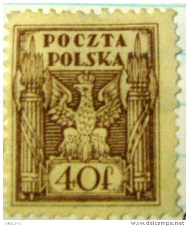 Poland 1920 Emblem 40f - Mint Hinged - Gebraucht