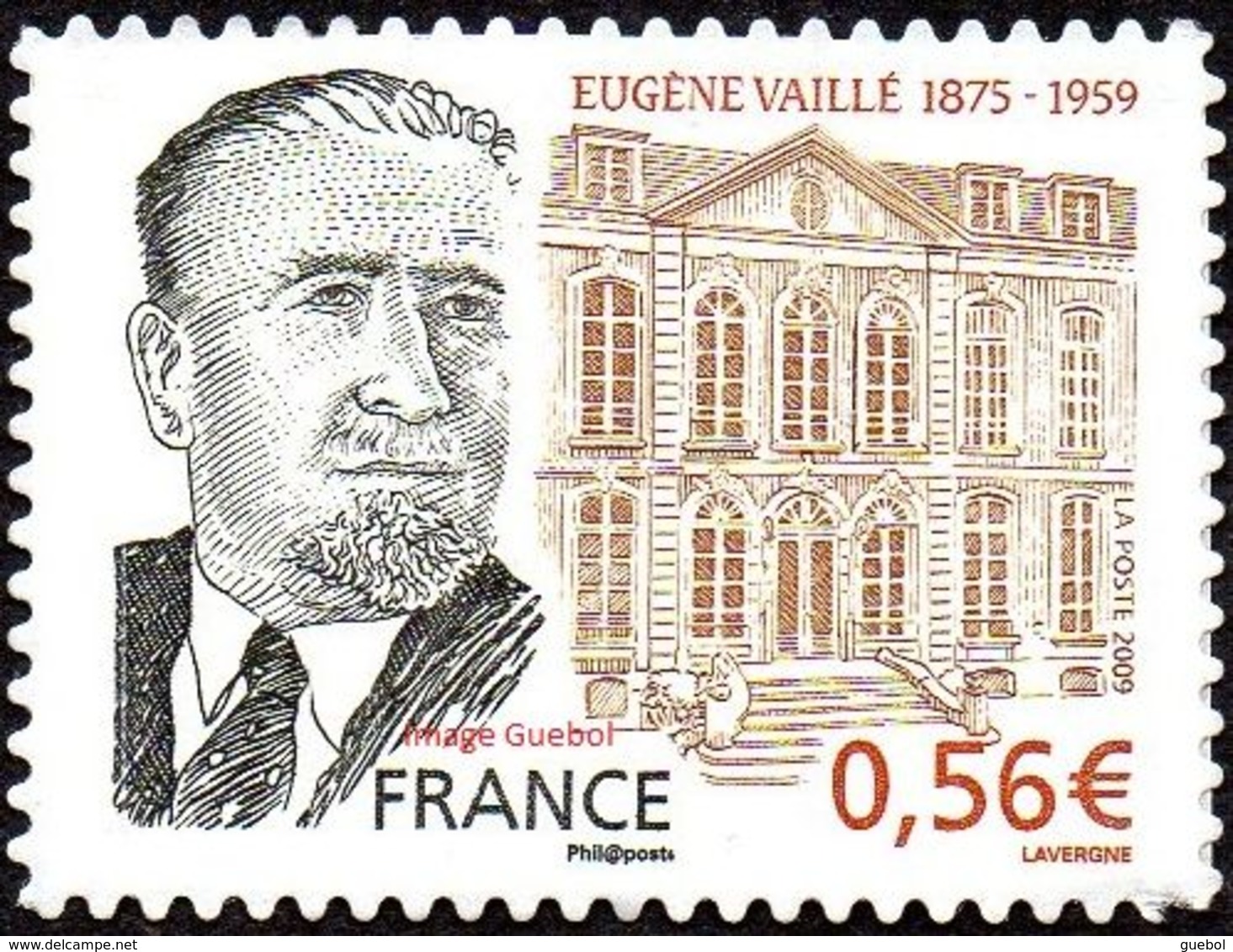 France Autoadhésif ** N°  369,a - Personnage - Eugène Vaillé - Variété Le Visage N'a Pas De Contour Coté Droit - Unused Stamps