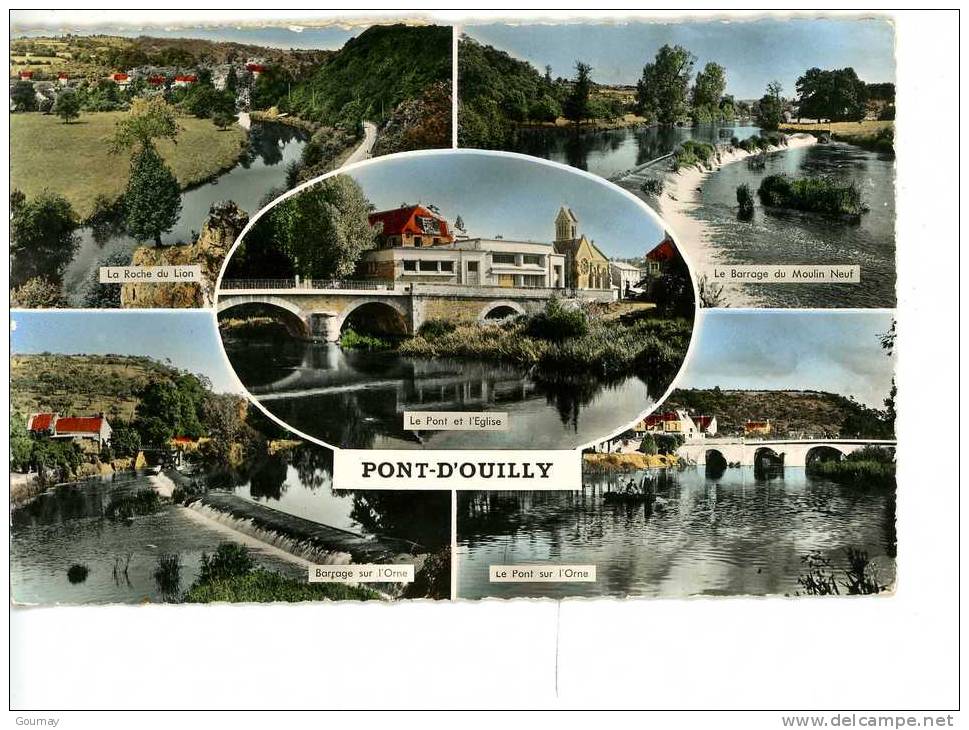 PONT D'OUILLY - BARRAGE MOULIN NEUF - ROCHE DU LION - PONT - EGLISE - ORNE - Pont D'Ouilly
