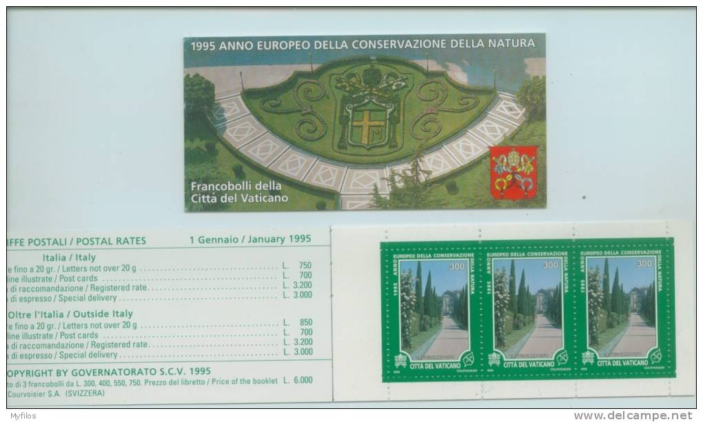 1995 VATICANO LIBRETTO ANNO EUROPEO DELLA NATURA PAPA GIOVANNI PAOLO II° LIBRETTO CARNET - Carnets