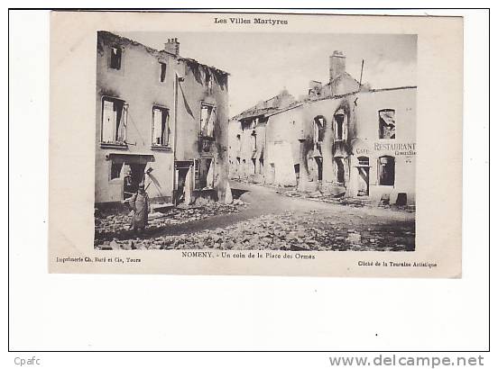 Carte 1915 NOMENY / Un Coin De La Place Des Ormes - Nomeny