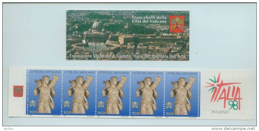 1998 VATICANO LIBRETTO  "ITALIA 98"  CARNET PAPA GIOVANNI PAOLO II° - Postzegelboekjes