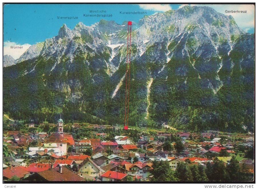 AK Mittenwald Gegen Karwendelgebirge, Gel 1976 - Mittenwald