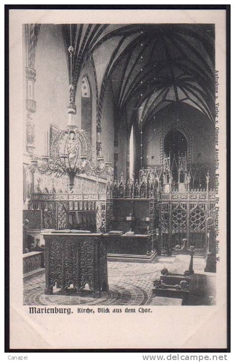 AK Marienburg-Malbork, Kirche, Blick Aus Dem Chor, Ungelaufen, Sehr Alt - Westpreussen