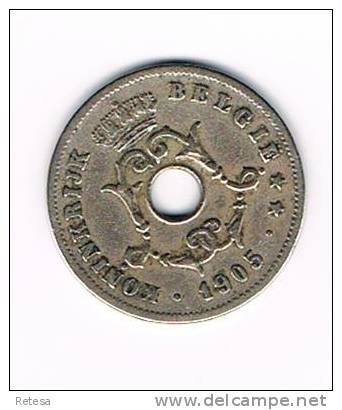 00  LEOPOLD II  10 CENTIEM  1905 VL - 10 Centimes