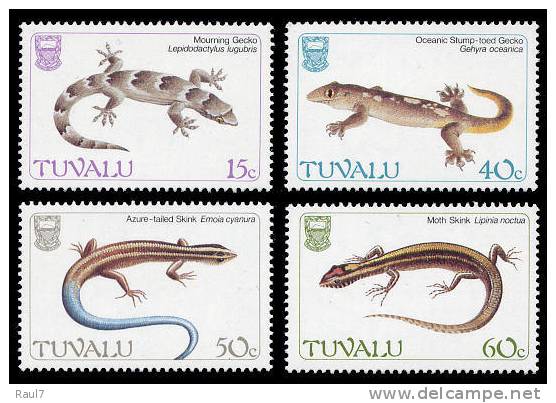 Tuvalu - 1986 - Faune, Lézards - 4v Neufs ** // Mnh - Tuvalu (fr. Elliceinseln)