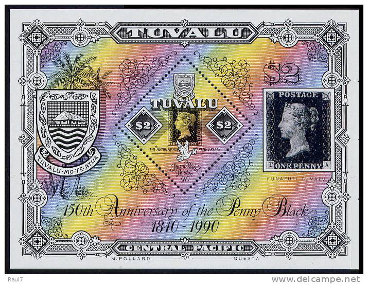 Tuvalu - 1990 - 150e Ann Penny Black - BF Neufs ** // Mnh - Tuvalu (fr. Elliceinseln)