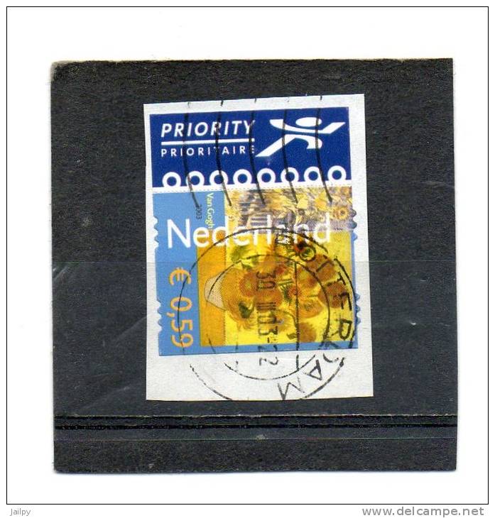 PAYS-BAS   0,59 €    Année 2003     (sur Fragment Oblitéré) - Used Stamps