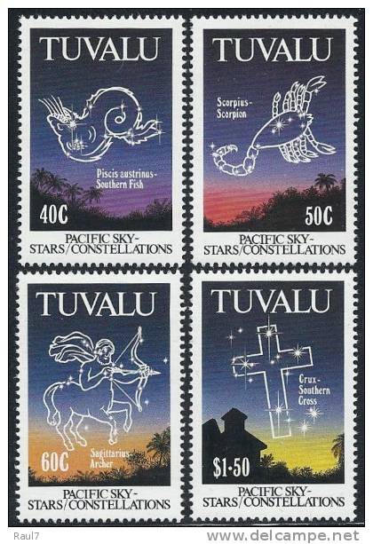 Tuvalu - 1991 - Constellations étoiles Du Pacifique Sud - 4v Neufs ** // Mnh CV €16 - Tuvalu (fr. Elliceinseln)