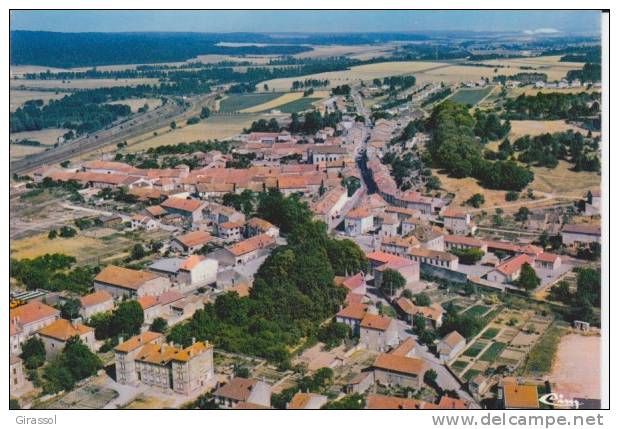 CPSM LEROUVILLE MEUSE Vue Générale Aérienne  Si Bandes Jaunes Dues Au Scan - Lerouville