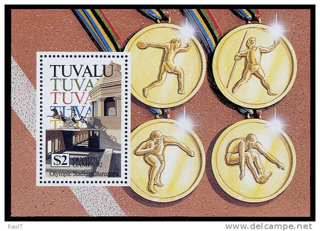 Tuvalu - 1992 - J.O. Barcelona 92 - BF Neufs ** // Mnh - Tuvalu (fr. Elliceinseln)