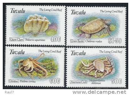 Tuvalu - 1993 - Faune Marine, Coraux - 4v Neufs ** // Mnh - Tuvalu (fr. Elliceinseln)