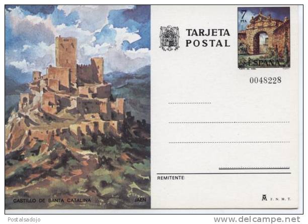 (TPJ1tc) ENTERO POSTAL DE JAEN. CASTILLO DE SANTA CATALINA - 1931-....