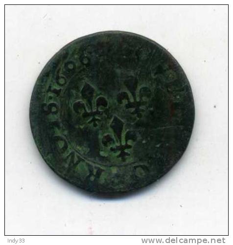 - FRANCE . HENRI IV . DOUBLE TOURNOIS 1606 . - 1589-1610 Henri IV Le Vert-Galant