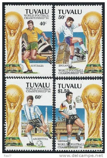 Tuvalu - 1994 - Mondial Foot, USA 94 - 4v Neufs ** // Mnh - Tuvalu (fr. Elliceinseln)