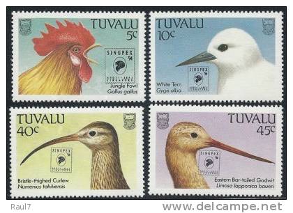 Tuvalu - 1994 - Oiseaux Surchargés Singpex 94 - 4v Neufs ** // Mnh - Tuvalu
