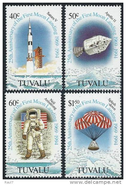 Tuvalu - 1994 - 25e Ann 1er Homme Sur La Lune - 4v Neufs ** // Mnh - Tuvalu