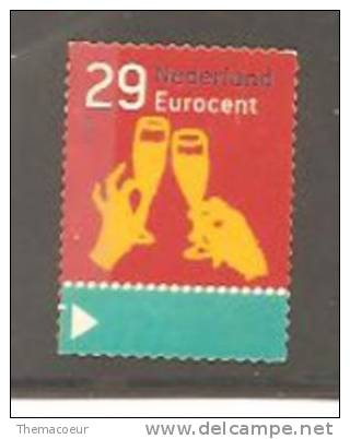 Stamp Netherlands  Human Body Hands , Mains Qui Trinquent  Hands That Toast, Glasses - Sonstige & Ohne Zuordnung