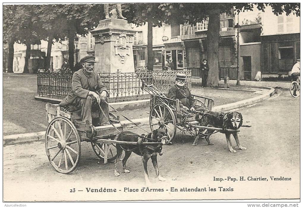 VOITURE A CHIEN .EN ATTENDANT LES TAXIS - Vendome