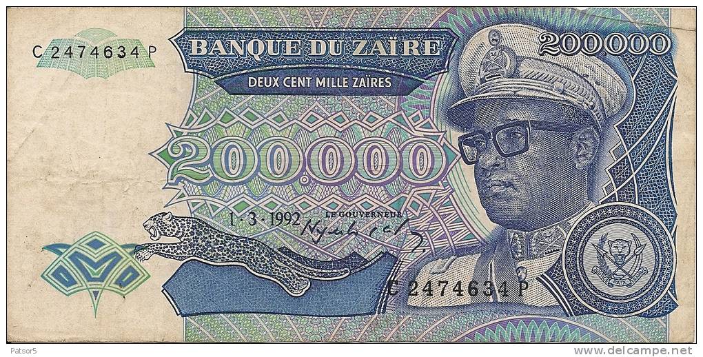 1992 200.000  Zaïres - Zaire