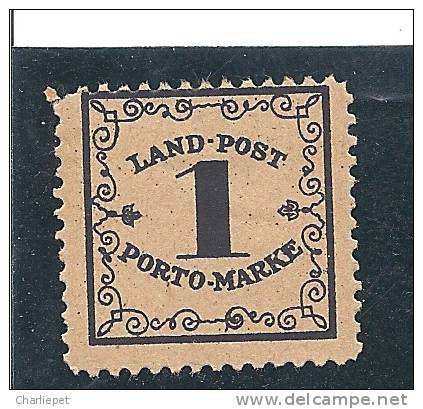 Germany Baden Scott # LJ1 Mint Hinge Remnant Catalogue $ 5.00 - Postfris