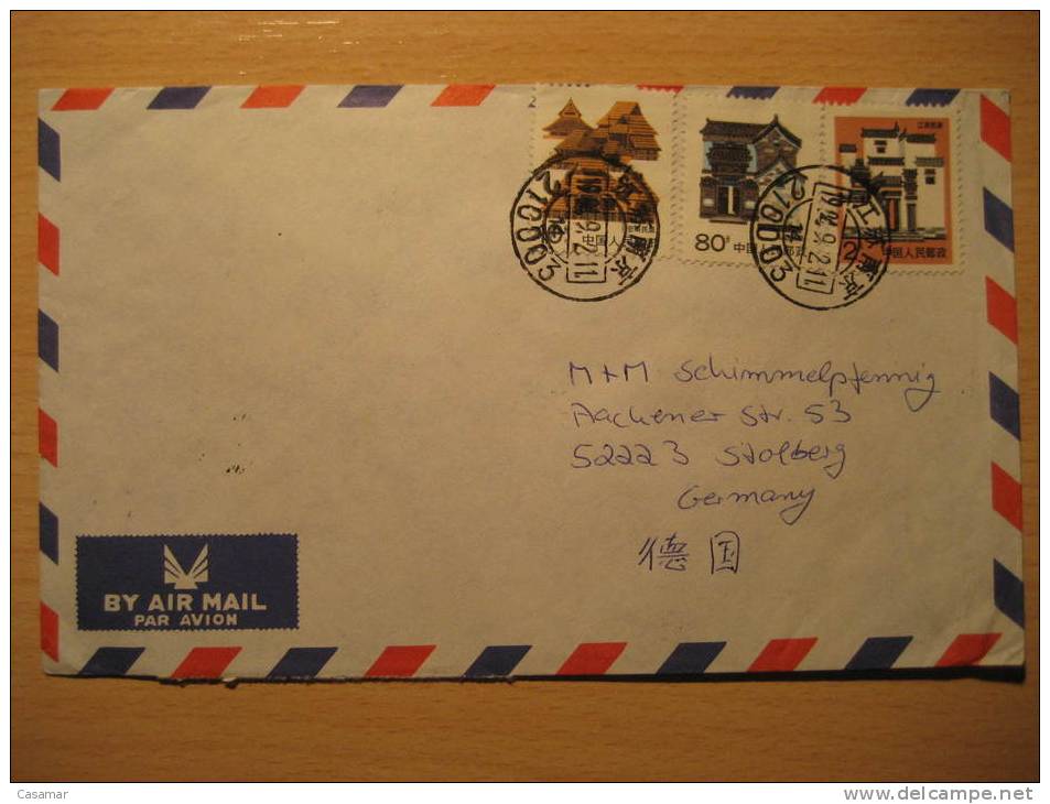 1994 To Stolberg Germany 3 Stamp On Cover CHINA CHINE - Lettres & Documents