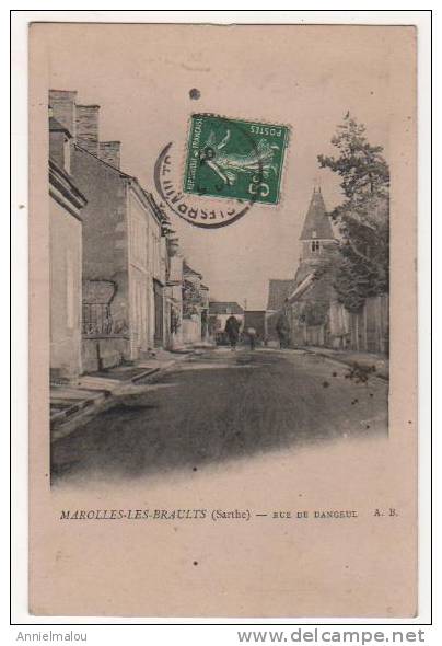 MAROLLES LES BRAULTS  -  Rue De DANGEUL - Marolles-les-Braults