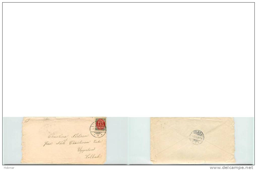 Denmark Cover 9/10 1897 Cancel Tølløse/Holbæk 8 øre - Storia Postale