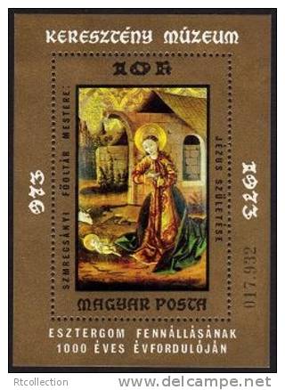 Magyar Posta Hungary 1973 Religions Christianity Jesus Musums ART Painting Nativity  MNH Michel Bl.102A Sc 2257 - Collections