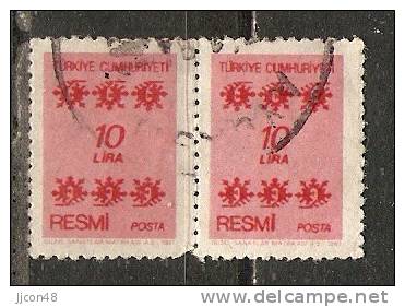 Turkey 1981  Official Stamps  10.L  (o)  Mi.164 - Timbres De Service