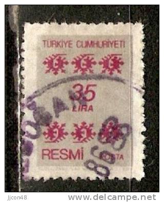 Turkey 1981  Official Stamps  35.L  (o)  Mi.165 - Official Stamps