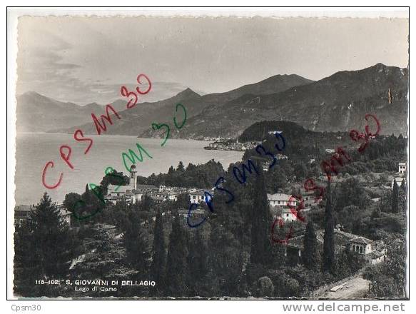 CP Italie - BELLAGIO - salita Serbelloni + lago di como + punti di vista multipli - (7) sette cartolina diverse