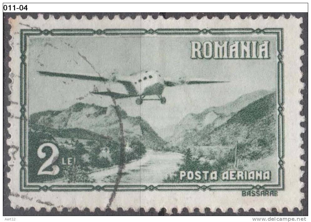 ROMANIA, 1931, Aeroplanes; Junkers Monoplane; Cancelled (o); Sc./Mi. C17/419 - Gebraucht