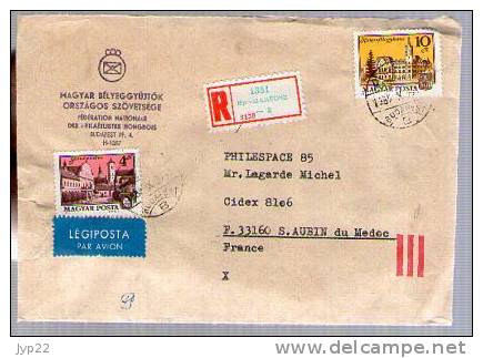 Hongrie - Lettre Recommandée CAD Budapest 2.?-10-1985 - 4 Tp - Lettres & Documents