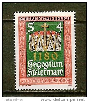 AUSTRIA 1980 MNH Stamp(s) Steiermark 1648 - Unused Stamps