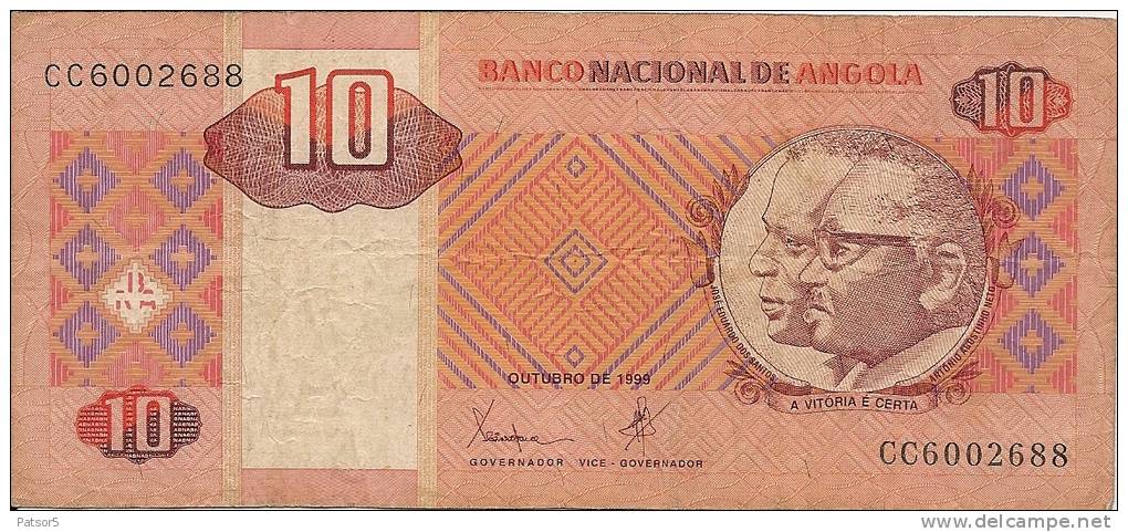 1998 10 Kwanzas Bon état - Angola