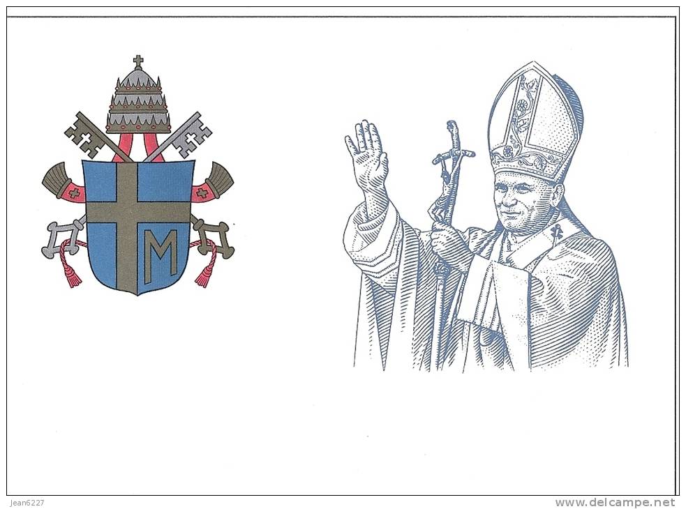 Jean Paul II - 2 Cartes Postales (150 Et 200 Lira) - Enteros Postales