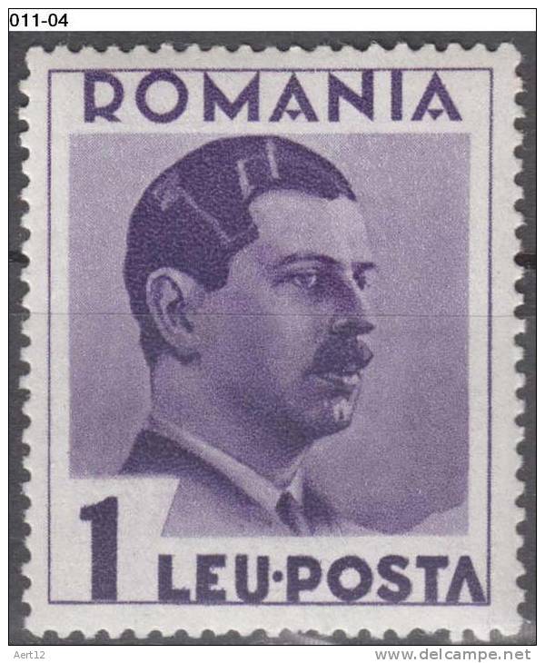 ROMANIA, 1935, King Carol II; MNH (**); Sc./Mi.  448/491 - Neufs