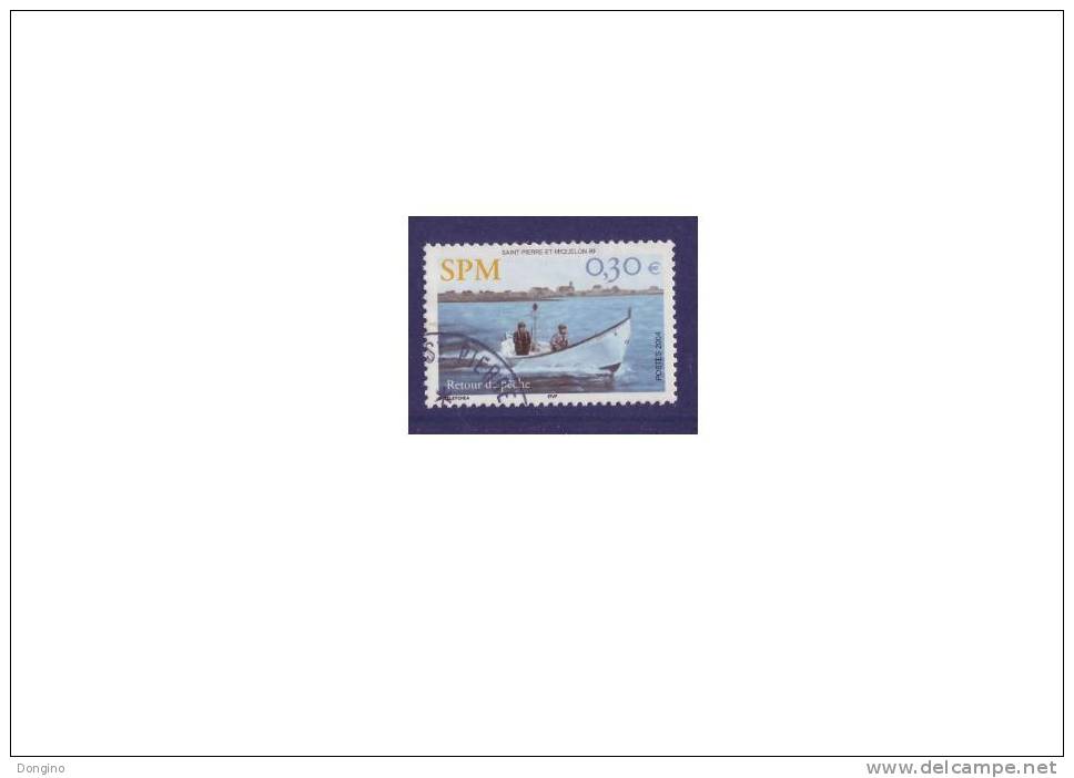 975. SPM / St. Pierre Et Miquelon / 2004 / Fishermen / Pescadores - Used Stamps