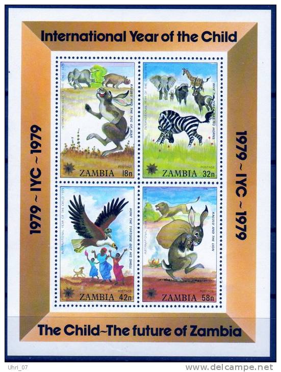 Sambia  1979 Mi.-Nr. Block 5 ** Mnh - Zambia (1965-...)