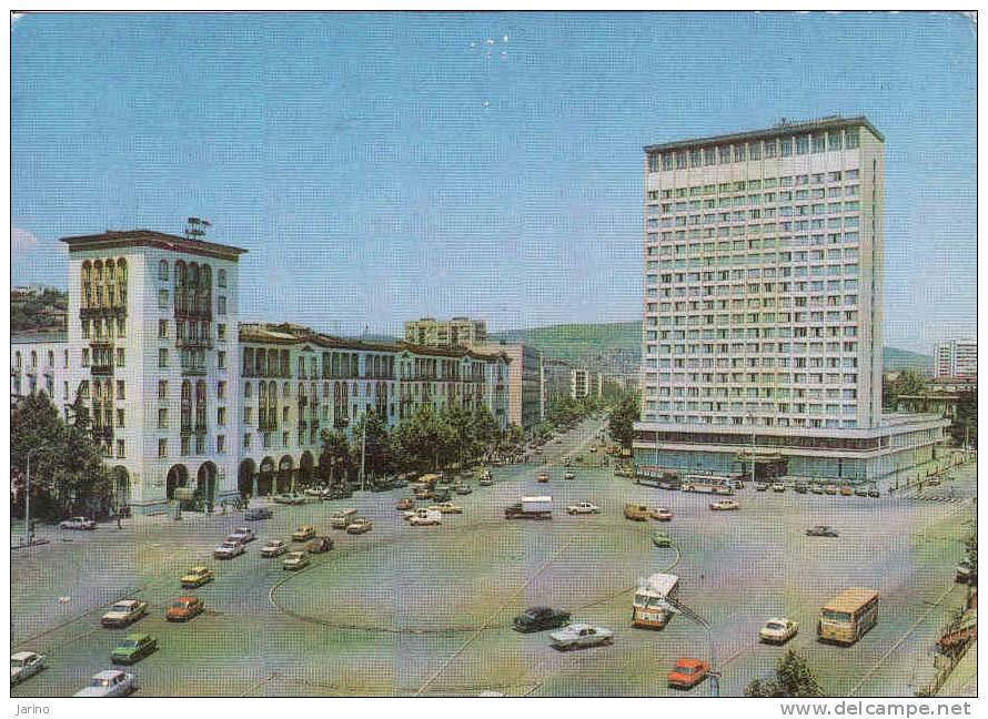 Georgien, Tbilisi, Hotel Adjara-Adscharien, Bus, Autos, Gelaufen Ja - Georgië