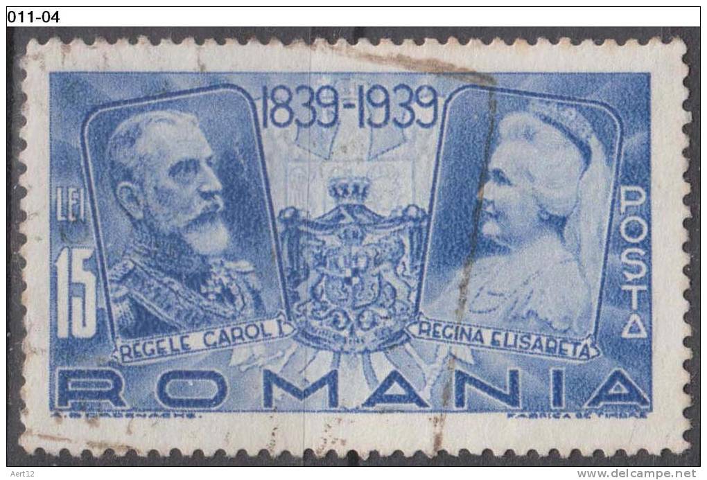 ROMANIA, 1939, Centenary Of The Birth Of King Carol I;  Cancelled (o); Sc./Mi.  487/581 - Usado