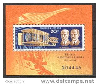 Magyar Posta Hungary 1978 Aviators Wright Flyer Concorde Famous People Transport Aviation MNH SG#MS3184 - Unused Stamps