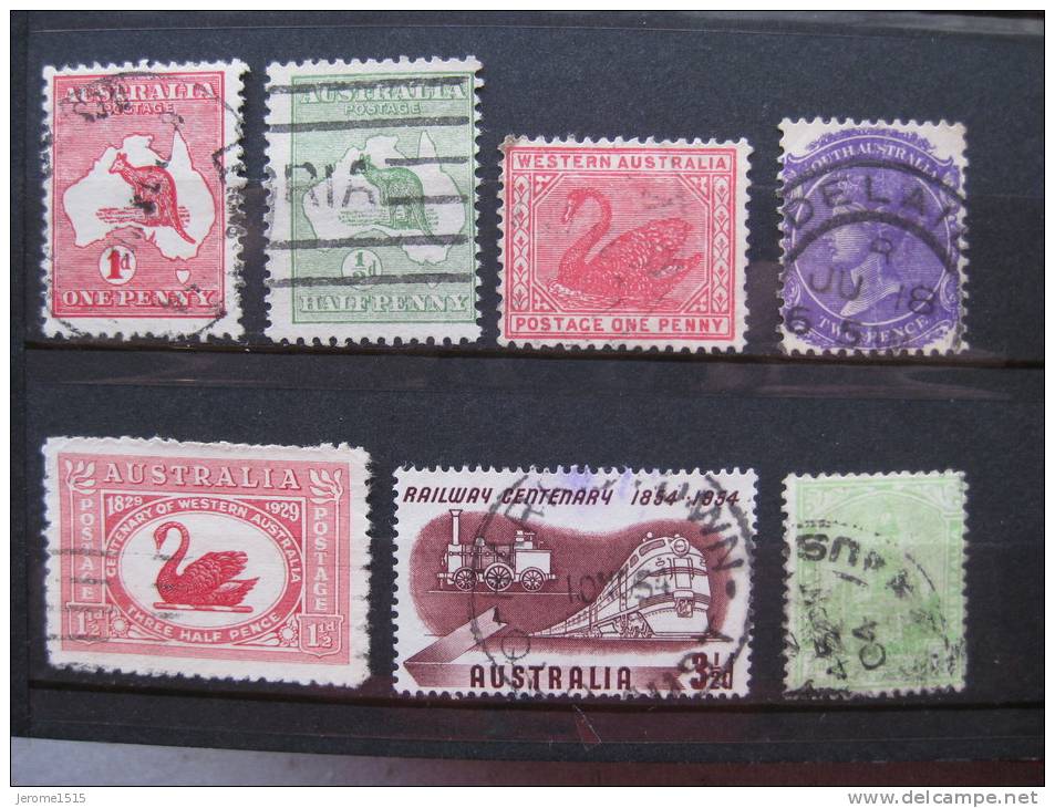 Timbres Australie : Lot - Usati