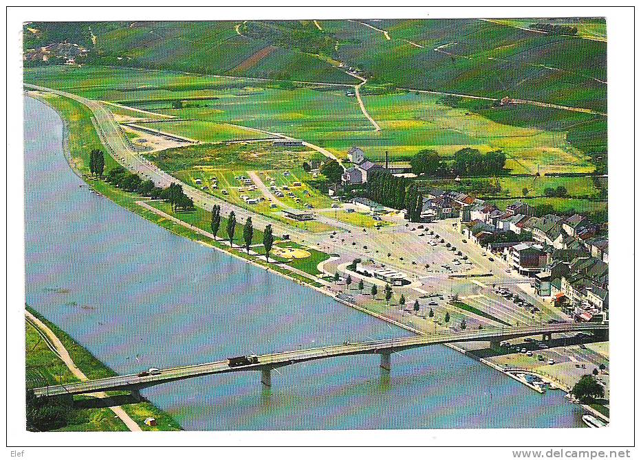 REMICH, Luxembourg: Vue Générale Aérienne; PONT / Bridge / Puente; 1971 - Remich