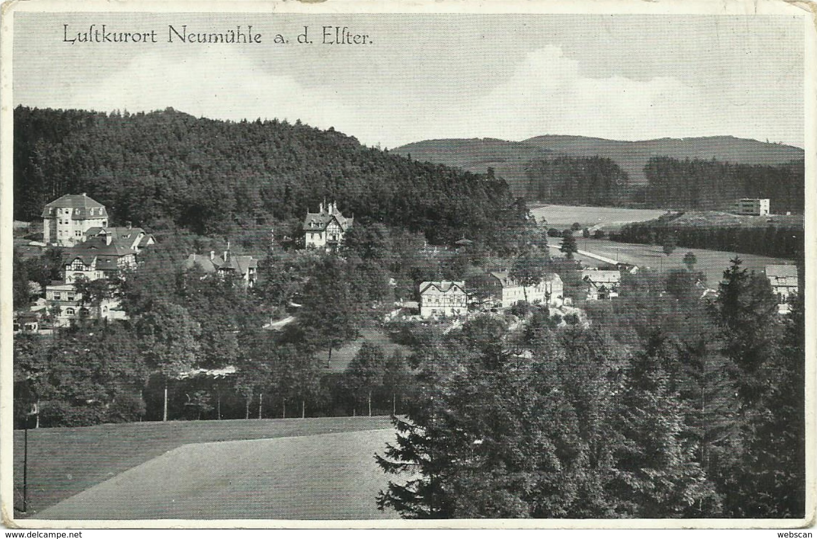 AK Neumühle Elster Luftkurort Ortsansicht ~1930 #05 - Greiz