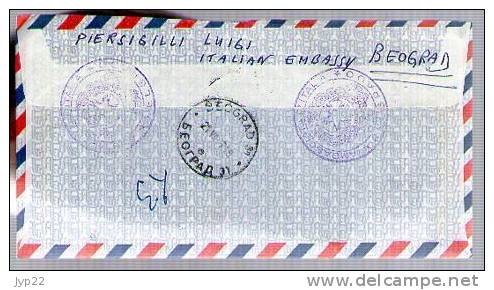 Yougoslavie - Lettre Recommandée CAD Beograd 20-07-1967 ? Pour Genève Suisse - Cachet Ambassade D´ Italie Belgrade - Lettres & Documents