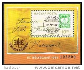 Magyar Posta Hungary 1984 57th Stamp Day Post Widerkomm E Dudapest Stamp RARE Collection Michel 3696 Bl.172 Scott 2872A - Nuovi